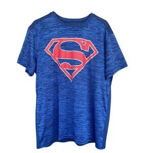 Superman Shirt Mens XL Blue DC Comics‎ Athletic Tee Short Sleeve Graphic Logo